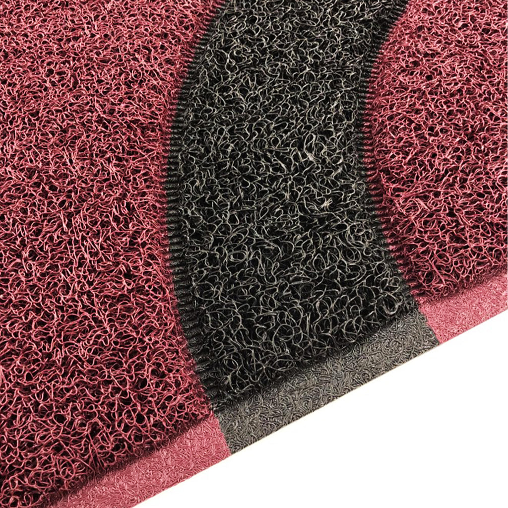 Geo Circle Spaghetti Doormat 90x60cm - Purple & Black