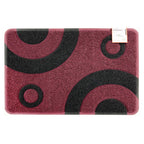 Geo Circle Spaghetti Doormat 90x60cm - Purple & Black Purple with Black Circles