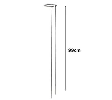 2pc 99cm Horseshoe Metal Plant Support Stakes for Garden Plants