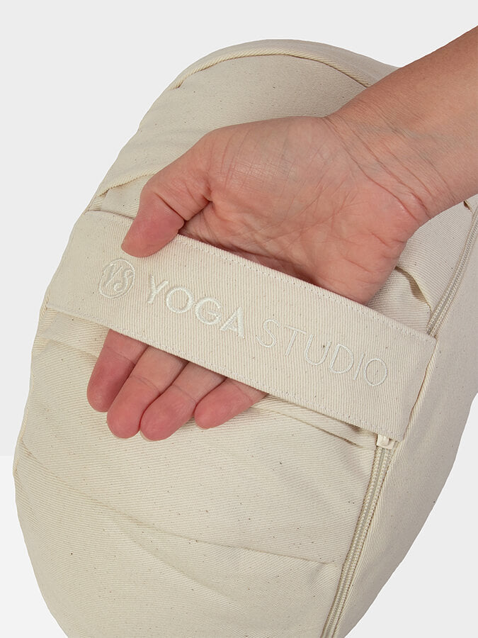 Yoga Studio GOTS Organic Cotton Crescent Lotus Zafu Buckwheat Cushion