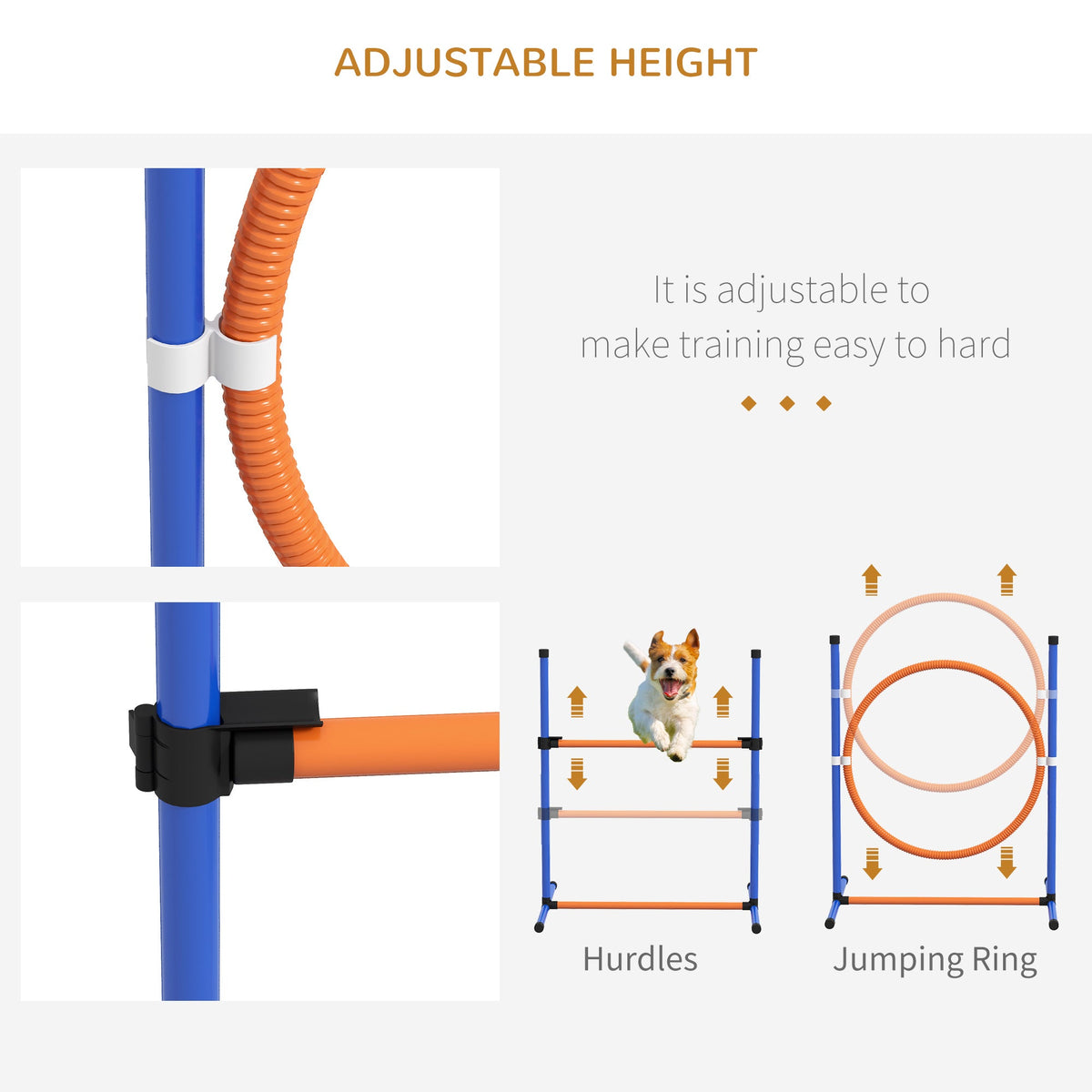 4 Pcs Dog Agility Training Equipment, Dog Outdoor Games w/ Carry Bag