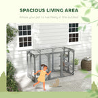 71" Wooden Cat House with 3 Platforms, Large Door for Multiple Cats