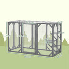 71" Wooden Cat House with 3 Platforms, Large Door for Multiple Cats
