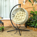 Hanging Egg Chair Outdoor Indoor Swing Chair, Folding Basket