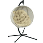 Hanging Egg Chair Outdoor Indoor Swing Chair, Folding Basket Khaki