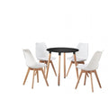 Halo Round Dining Table Set with 4 Chairs