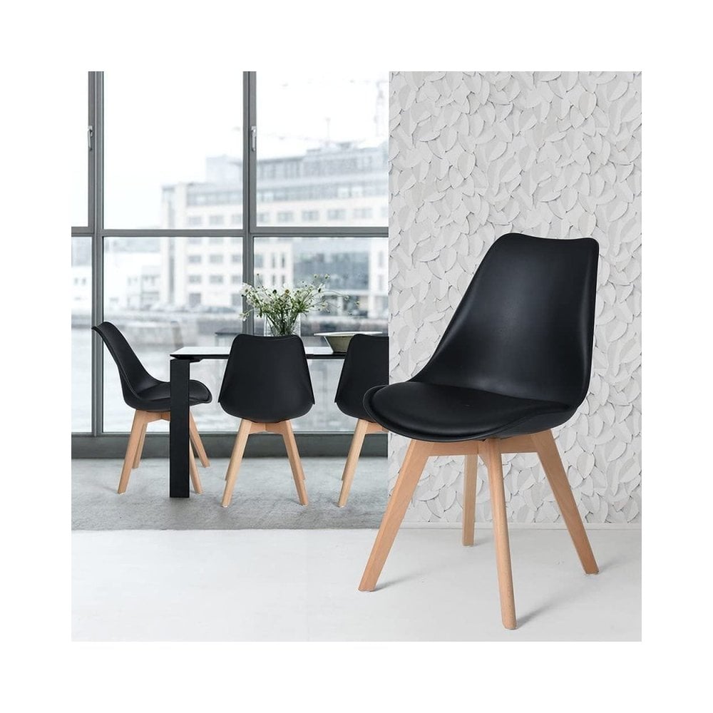 Halo Round Dining Table Set with 4 Chairs