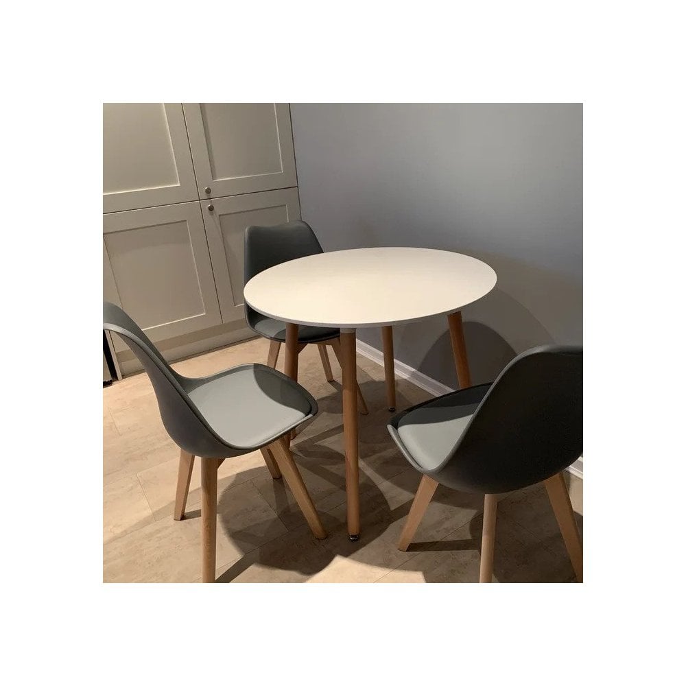 Halo Round Dining Table Set with 4 Chairs