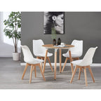 Halo Round Dining Table Set with 4 Chairs