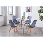 Halo Round Dining Table Set with 4 Chairs