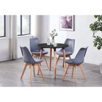 Halo Round Dining Table Set with 4 Chairs