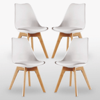 Halo Round Dining Table Set with 4 Chairs