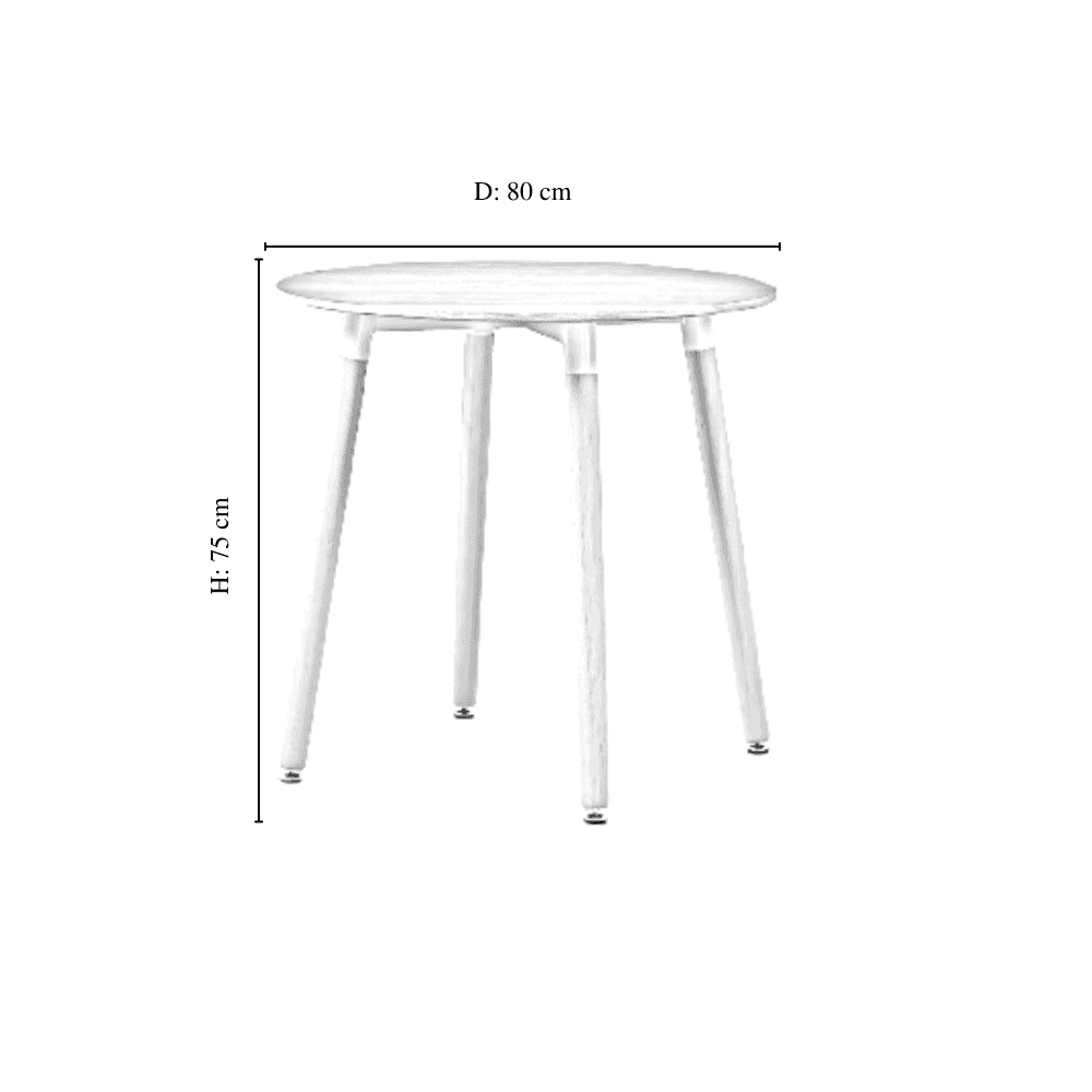 Halo Round Dining Table Set with 4 Chairs