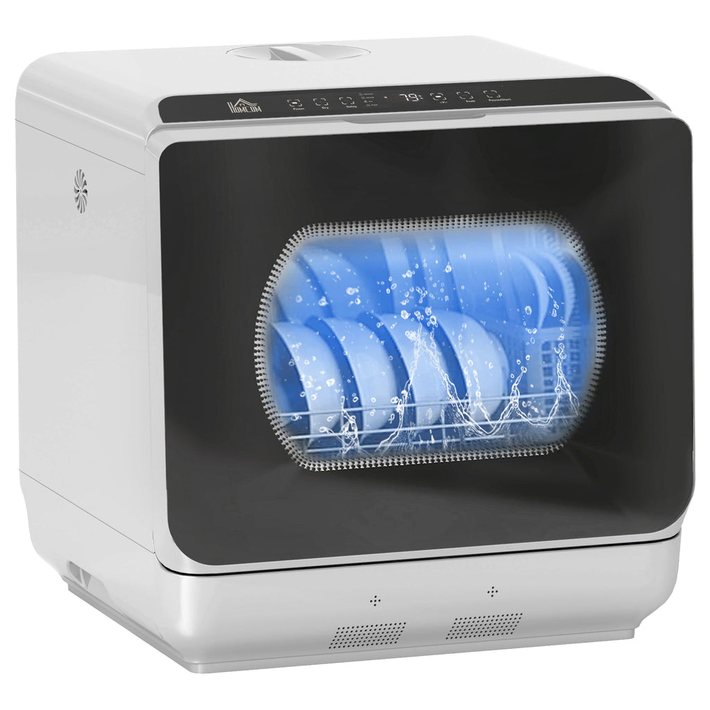 Worktop Dishwasher w/ 4 Place Settings 6 Programs, Silver Tone