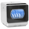 Worktop Dishwasher w/ 4 Place Settings 6 Programs, Silver Tone