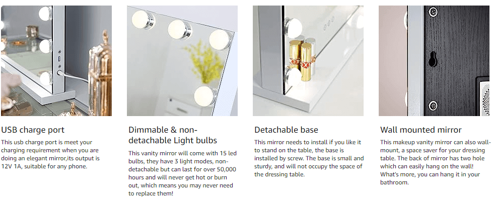 Vanity Face LED Mirror 58cmX46cm