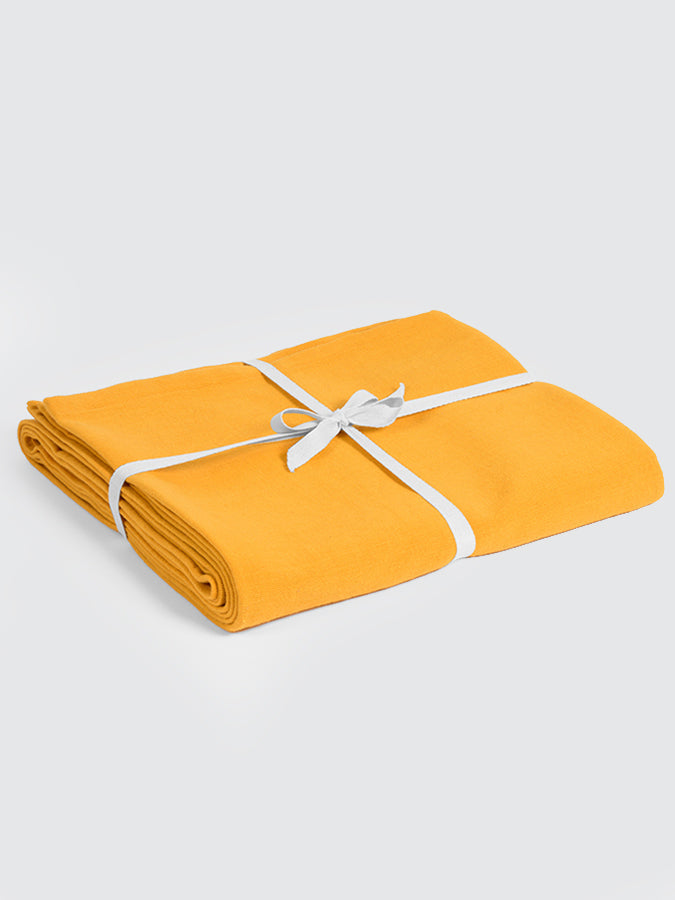 Yoga Studio GOTS Organic Cotton Yoga Blanket Yellow