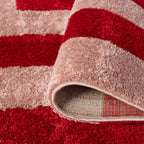 Joli Geometric Red & Pink Rug