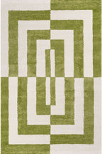 Joli Geometric Green & White Rug 240X340 cm