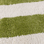 Joli Geometric Green & White Rug