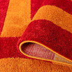 Joli Geometric Red & Orange Rug