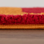 Joli Geometric Red & Orange Rug