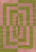 Joli Geometric Green & Pink Rug 240X340 cm