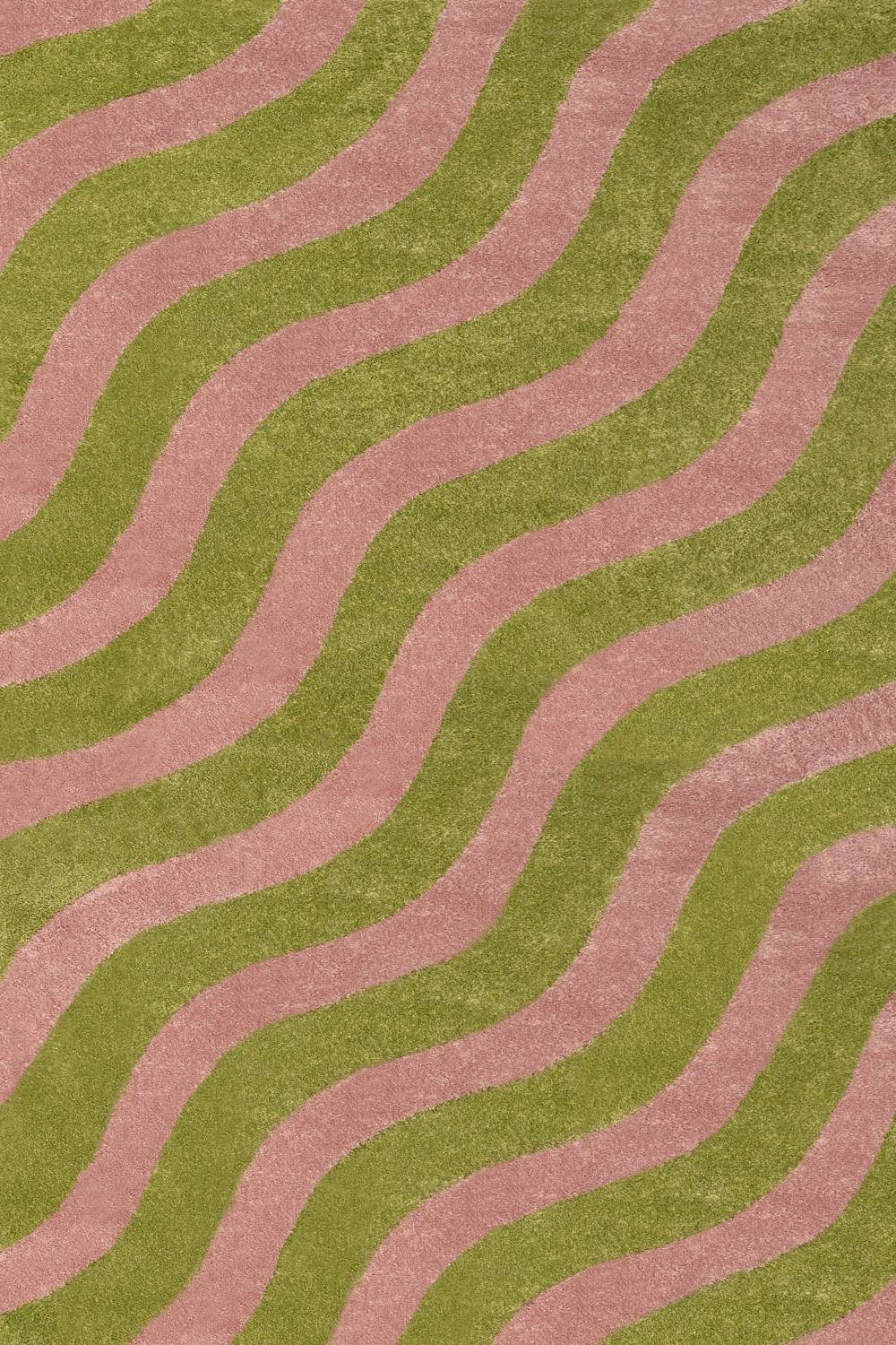 Joli Wave Green & Pink Rug 240X340 cm