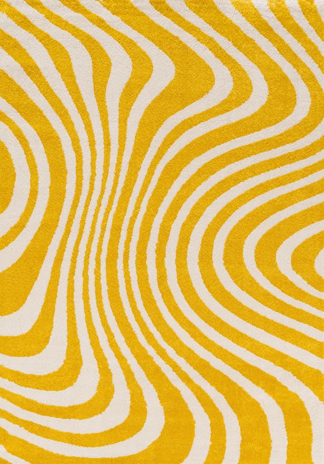 Joli Striped Yellow & White Rug 240X340 cm