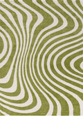 Joli Striped Green & White Rug 240X340 cm