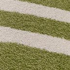 Joli Striped Green & White Rug