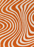 Joli Striped Orange & White Rug