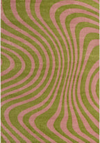 Joli Striped Green & Pink Rug