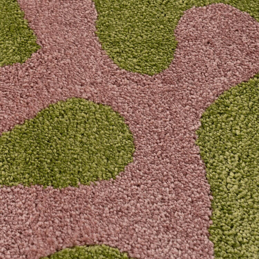 Joli Doodle Green & Pink Rug