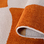 Joli Checkered Orange & White Rug