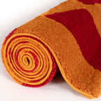 Joli Checkered Red & Orange Rug