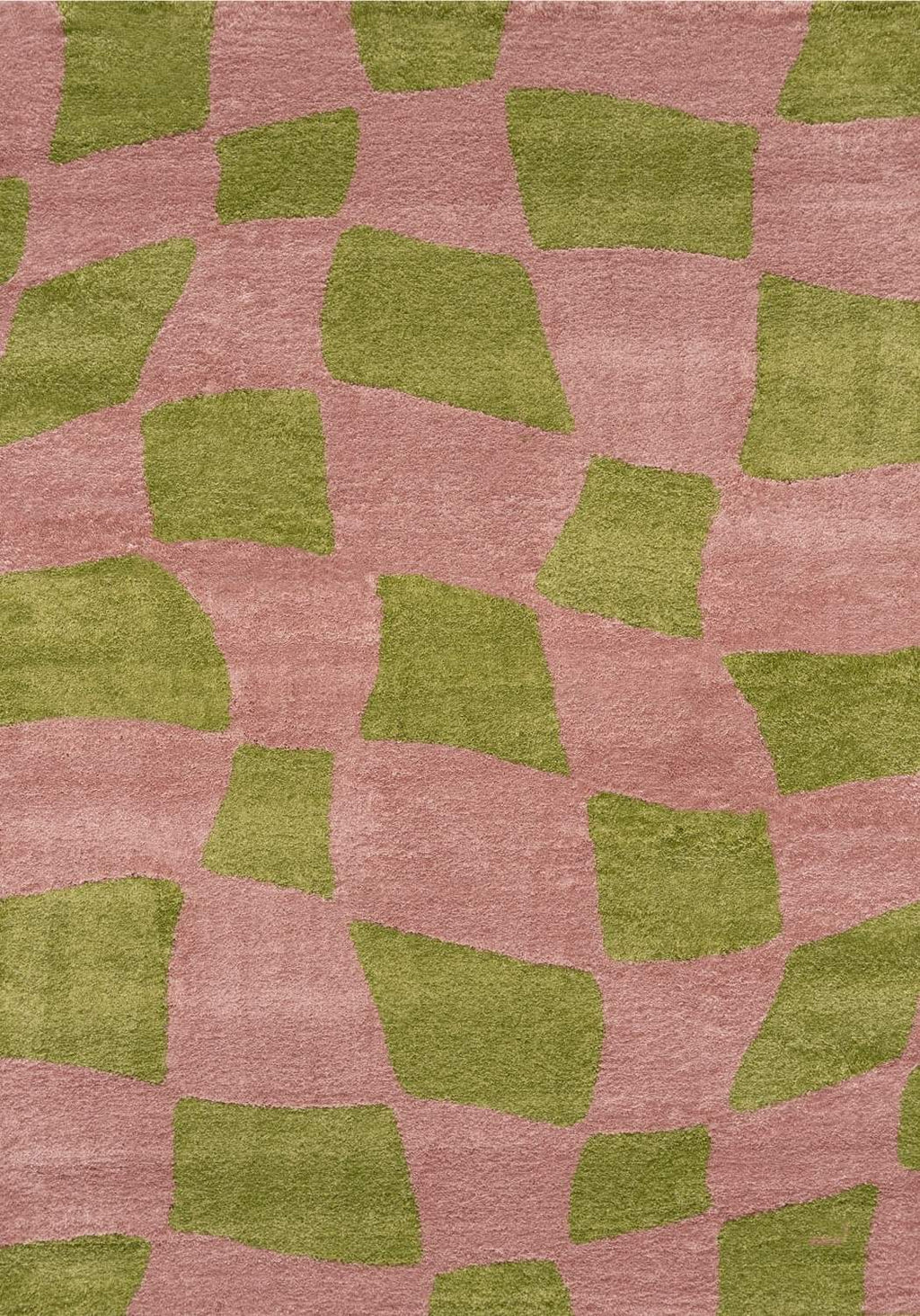 Joli Checkered Green & Pink Rug