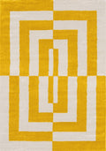 Joli Geometric Yellow & White Rug