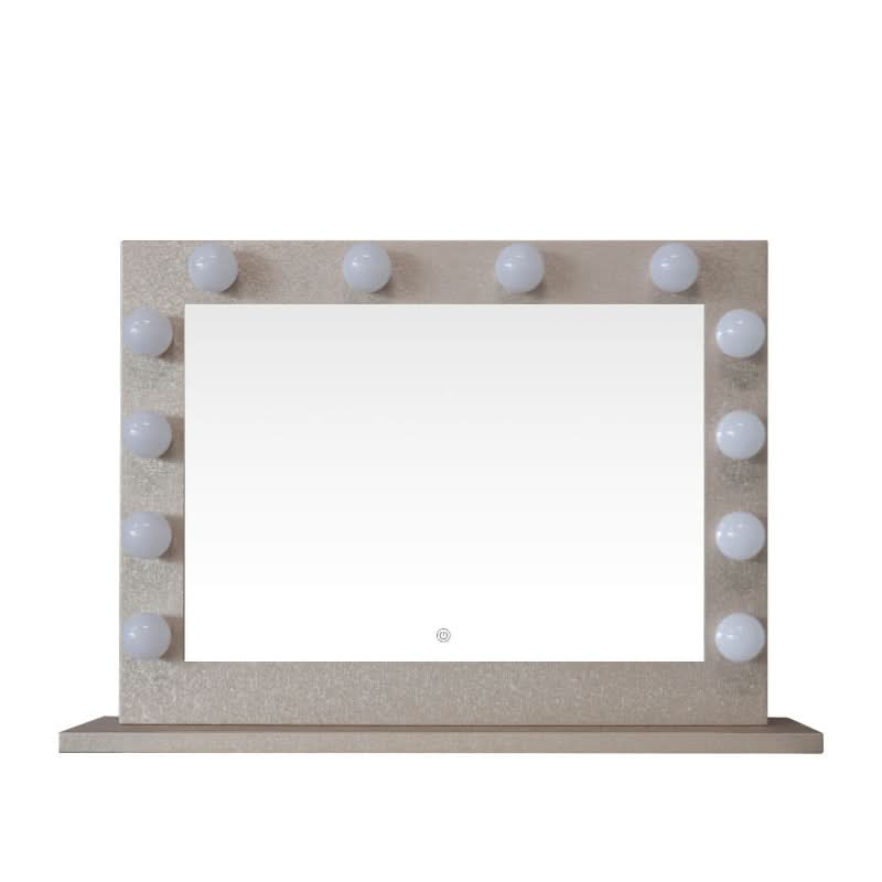 Gold Vanity Face LED Mirror 80 x 60cm