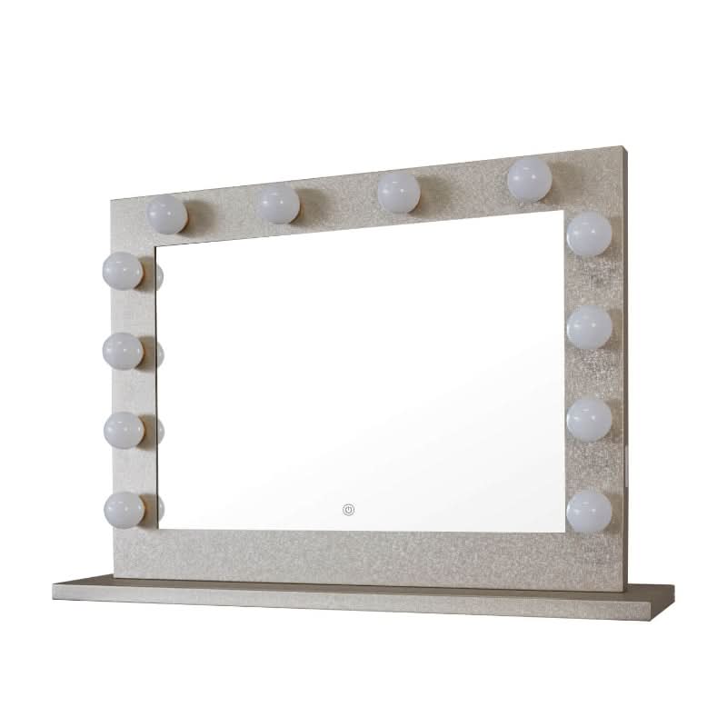 Gold Vanity Face LED Mirror 80 x 60cm