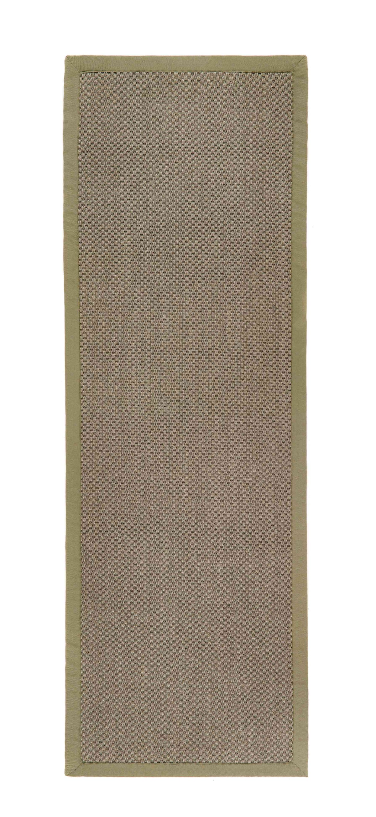 Bordered Sage Green Non-Slip Sisal Rug 67X200 cm