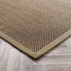 Bordered Sage Green Non-Slip Sisal Rug