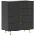 Chest of Drawers with 4 Drawers for Bedroom, Living Room Black
