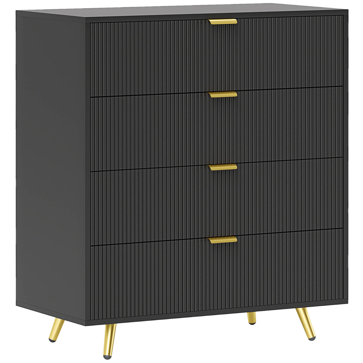 Chest of Drawers with 4 Drawers for Bedroom, Living Room Black