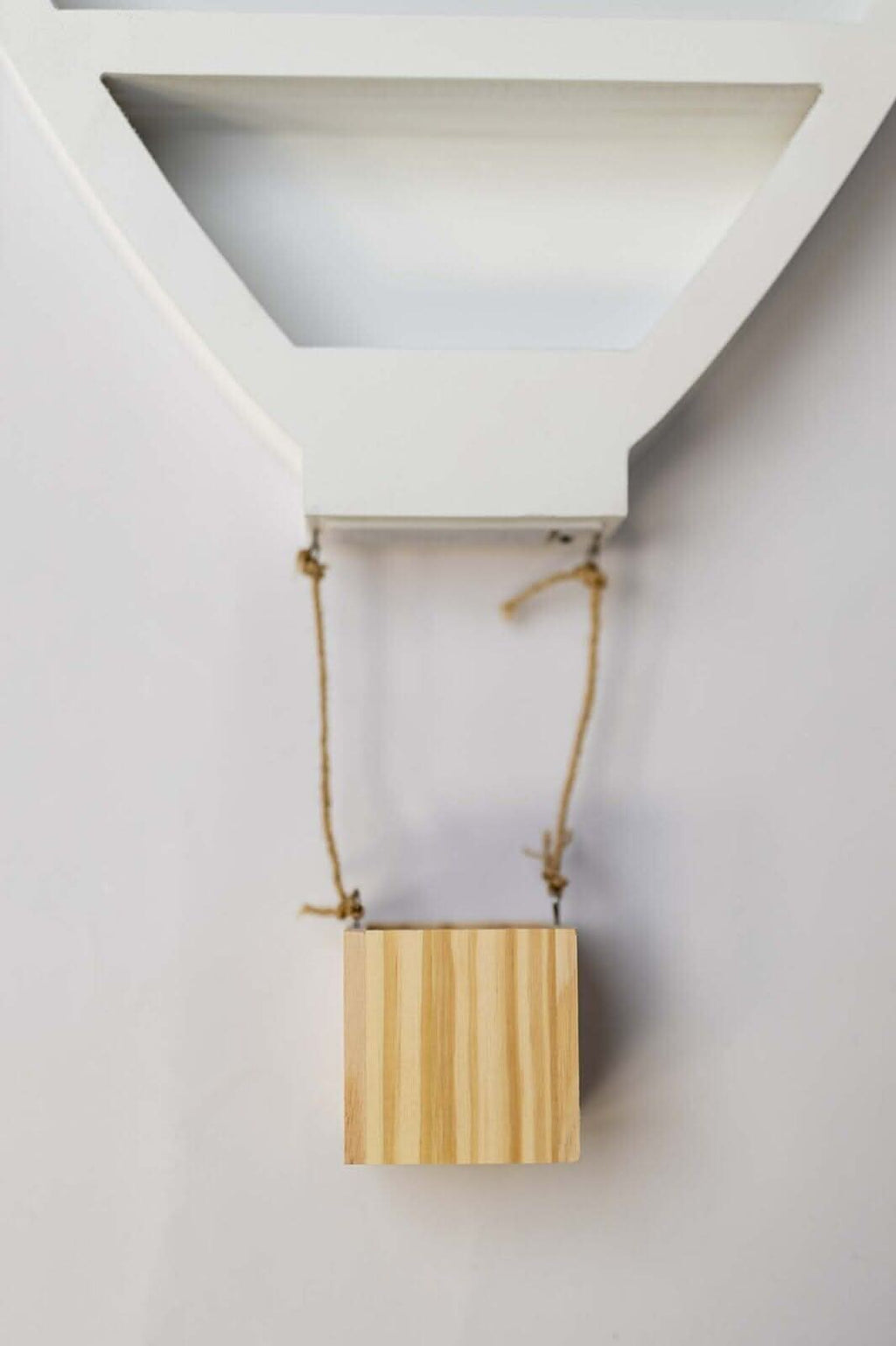 Hot Air Balloon Wall Shelf with LED Lights White MDF 70cm