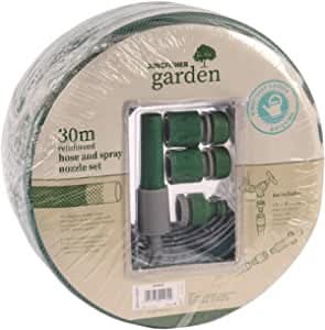 Kingfisher 30m Hose and Spray Nozzle Set Green