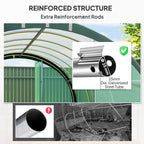 Tunnel Greenhouse Upgraded Structure, Hinged Doors, 4 x 3(m)