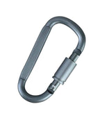 Kombat UK Gunmetal Grey Locking Carabiners - 6mm (Pair)