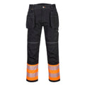 PORTWEST PW307 PW3 HI-VIS CLASS 1 HOLSTER POCKET TROUSERS Orange / Black - 32" Waist / 31" Regular Leg