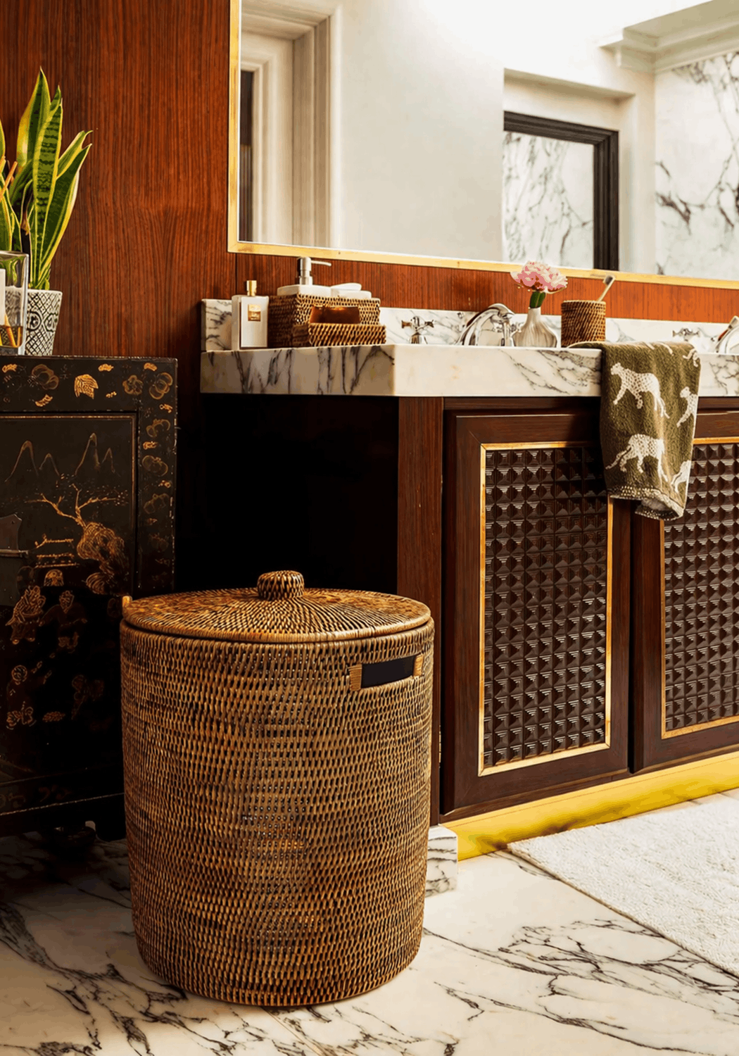 Handwoven Luxe Washing Hamper